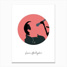 Liam Gallagher Guitarist Minimalist Canvas Print
