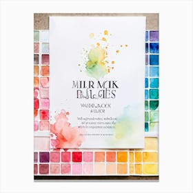 Watercolor Splashes Canvas Print