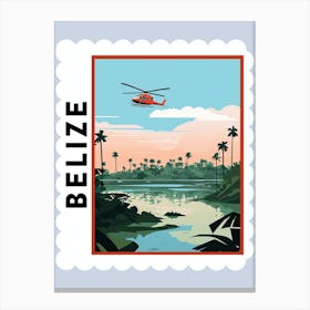Belize 2 Travel Stamp Poster Canvas Print