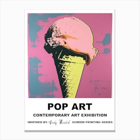 Ice Cream Cone Pop Art 2 Canvas Print