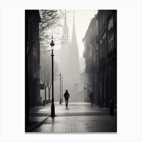 Oviedo, Spain, Black And White Analogue Photography 4 Canvas Print