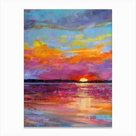 Sunset Over The Ocean 9 Canvas Print