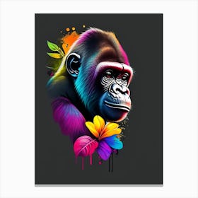 Baby Gorilla Gorillas Tattoo 2 Canvas Print
