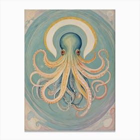 Pastel Octopus Canvas Print