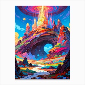 Psychedelic Landscape 2 Canvas Print