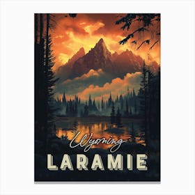 Laramie Wyoming Vintage Poster Canvas Print