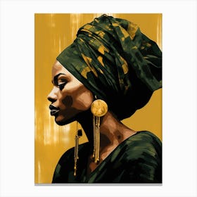 African Woman In Turban 5 Canvas Print