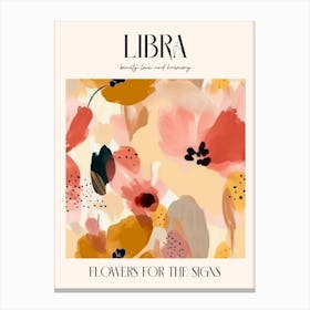 Flowers For The Signs Libra Zodiac Sign Canvas Print