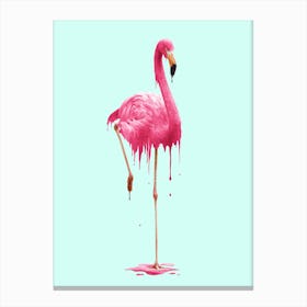 Melting Flamingo Canvas Print