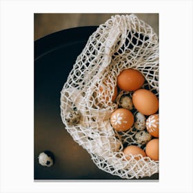 Eggs In A Net Canvas Print