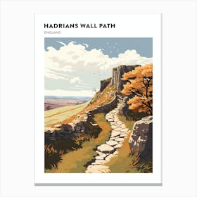 Hadrians Wall Path England 2 Hiking Trail Landscape Poster Canvas Print