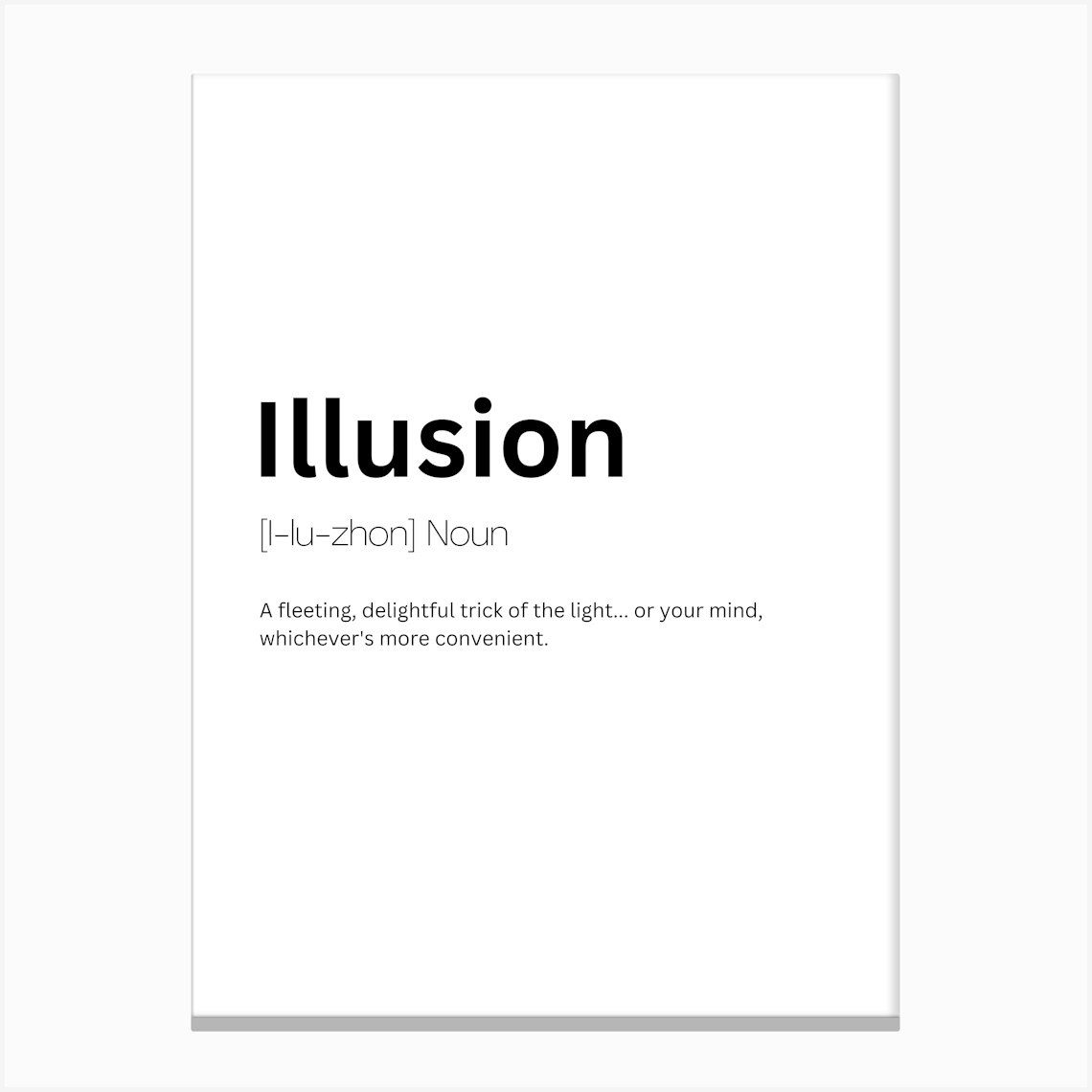 Illusion Definition Meaning Canvas Print by Kaigozen