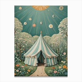 Whimsical Circus Tent In The Woods Canvas Print