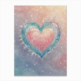 Watercolor Heart Canvas Print