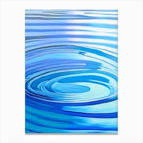 Water Ripples Lake Waterscape Marble Acrylic Painting 1 Canvas Print