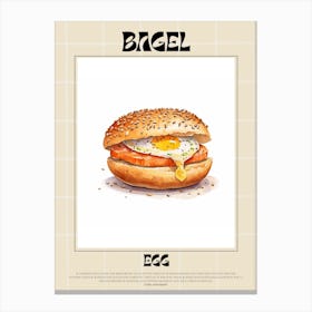 Egg Bagel 4 Canvas Print