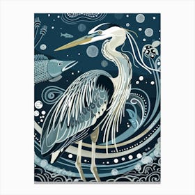 Blue Heron 10 Canvas Print