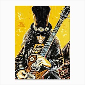Guitarist Rock N Roll Canvas Print