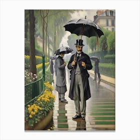 Paris In The Rain Canvas Print