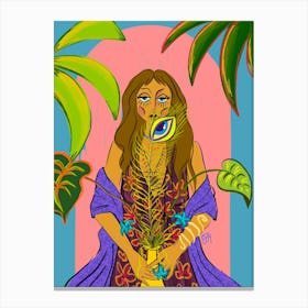 Hippie Lady Canvas Print