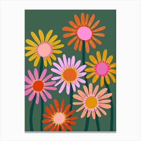 Daisy Flower Field Canvas Print