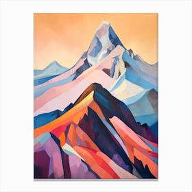 Mount Jefferson Usa 1 Mountain Painting Canvas Print