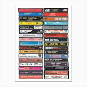 American Music Anthems Cassette Print Canvas Print