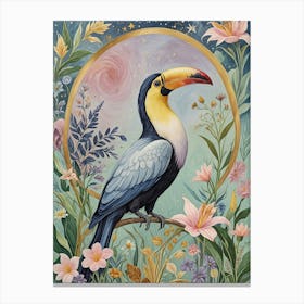 Pastel Tropical Toucan Canvas Print