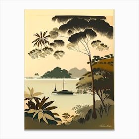 Gili Air Indonesia Rousseau Inspired Tropical Destination Canvas Print