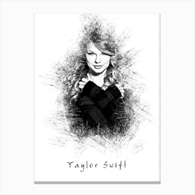 Taylor Swift Pencil Canvas Print