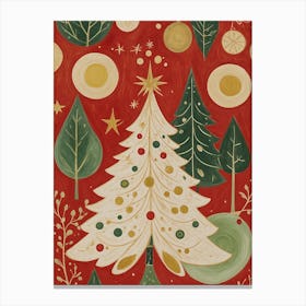 Jubilant Christmas Tree Canvas Print