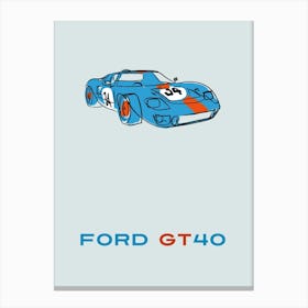 Car Ford Gt40 Canvas Print