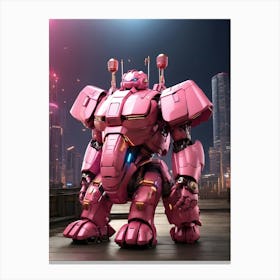 Pink Robot 1 Canvas Print