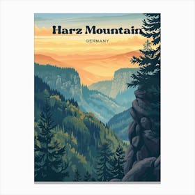 Harz Mountain Germany Beautiful Digital Travel Art Canvas Print