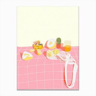 Pink Still Life Canvas Print