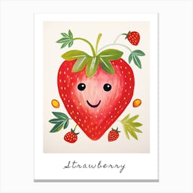 Friendly Kids Strawberry 1 Poster Canvas Print