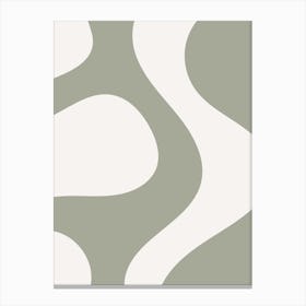 Sage Minimalist Abstract Art Canvas Print