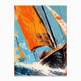 Sailboats 5 sport Canvas Print