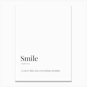 Smile Definition Canvas Print