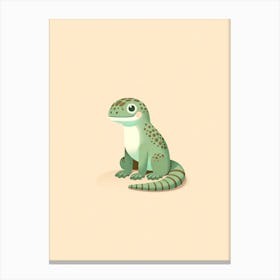 Green Lizard Baby New Born Nursery Print Canvas Print