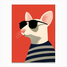 Little Rat 3 Wearing Sunglasses Canvas Print