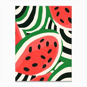 Watermelon Fruit Summer Illustration 1 Canvas Print