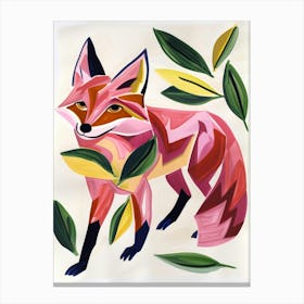 Pink Fox Canvas Print