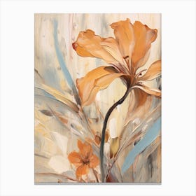 Fall Flower Painting Flax Flower 2 Canvas Print