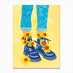 Sunflower Walk Canvas Print