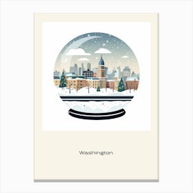 Washington Dc Usa 2 Snowglobe Poster Canvas Print