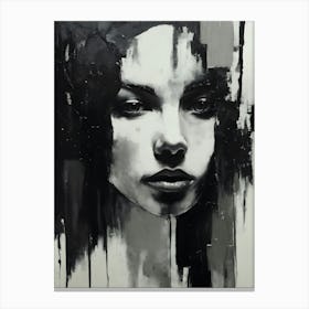 Black And White Painting 5 Canvas Print