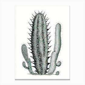 Nopal Cactus William Morris Inspired 1 Canvas Print