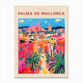 Palma De Mallorca Spain 2 Fauvist Travel Poster Canvas Print