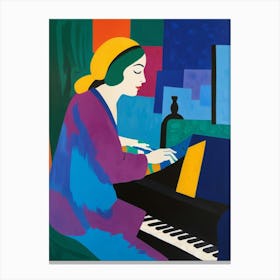 Woman At The Piano Canvas Print